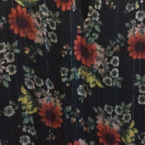 NWT ZARA Woman Boho dress with metallic thread detail and Pom Pom hem - Picture 7 of 9